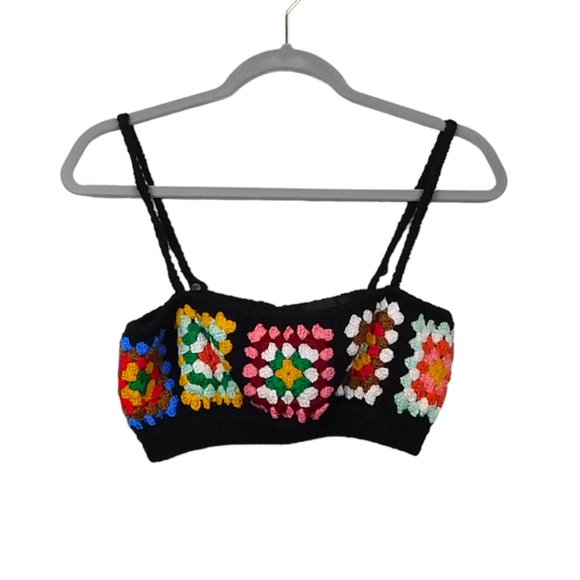 Rare Alanui Good Vibes Embassy Crochet Bralette Cropped Top Size M - Picture 2 of 10